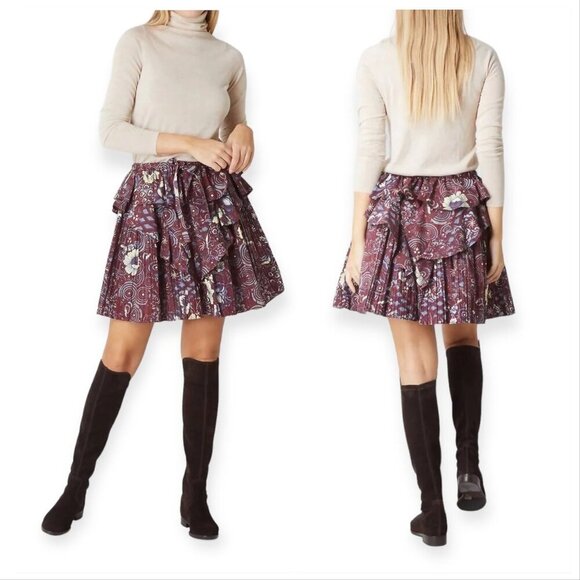 ULLA JOHNSON‎ Sigrid skirt in heliotrope, Size 6, Never Worn - Picture 1 of 12